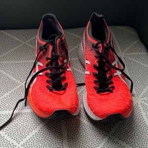 Women’s Bright Asics Magic Speed Nylon Plate Running Shoes with Black Accents